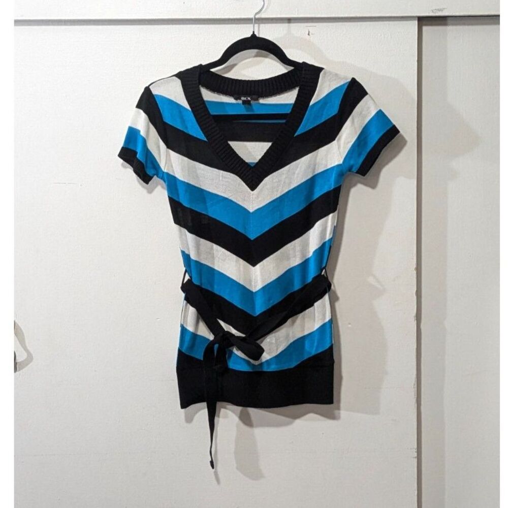 BCX V-Neck Striped Blouse sz. Small - Picture 1 of 4